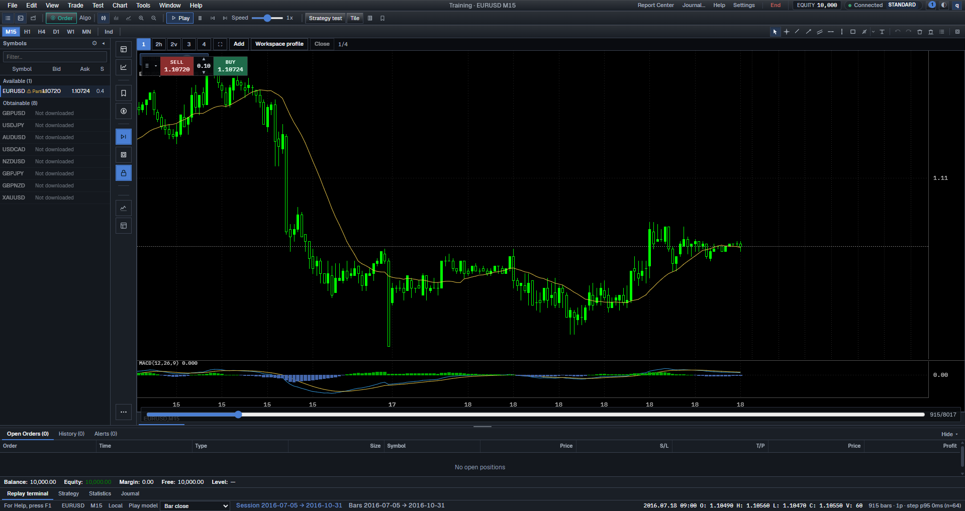 BarionQuant Desktop — replay chart as lab surface